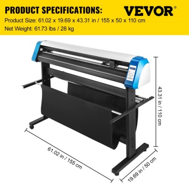 VEVOR 53 Ημιαυτόματος Κοπτικός Πλοτέρ Βινυλίου με Χειροκίνητη Τοποθέτηση  KZJXK1350BZD00001V2