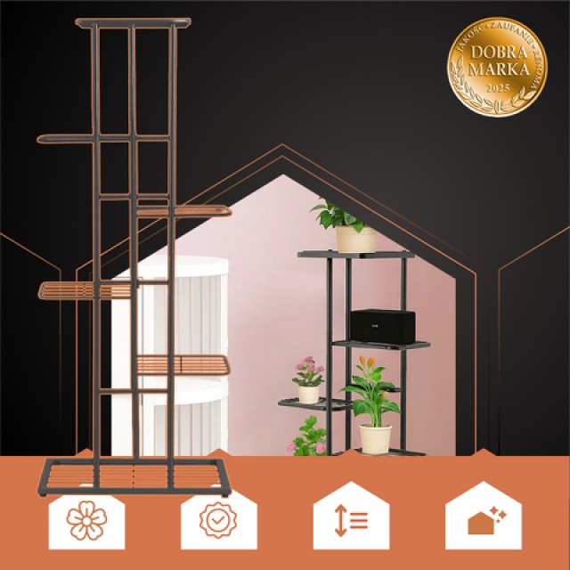 Ruhhy Ραφιέρα Φυτών 6 Επιπέδων Loft-Style από Μέταλλο – Μοντέρνος Ο...