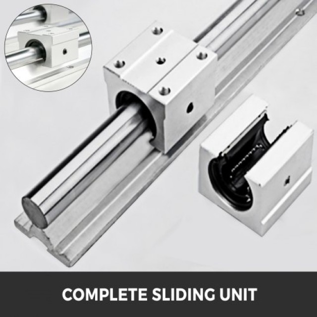 VEVOR  Σετ Γραμμικών Οδηγών SBR16 500mm με Ρουλεμάν για CNC Μηχανές ZXDGSBR16-500MM01V0