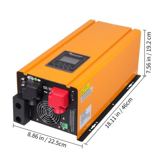 VEVOR 3000W 12V Χαμηλής Συχνότητας Καθαρού Ημιτόνου Inverter με Φορ...