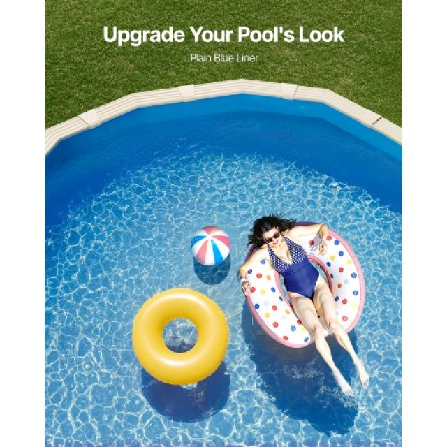 VEVOR Επικάλυψη Επένδυσης Πισίνας Οβάλ 24 x 12.3ft για Ύψος Τοίχου 52in YCNCCSOVAL73H36L9V0