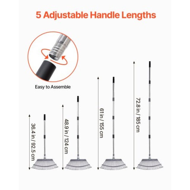 VEVOR Ρυθμιζόμενη Τσουγκράνα Κήπου με Μεταλλικές Δονήσεις και Λαβή ... VEVOR Ρυθμιζόμενη Τσουγκράνα Κήπου με Μεταλλικές Δονήσεις και Λαβή ...