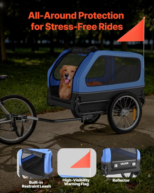VEVOR Ρυμουλκούμενο Ποδηλάτου για Σκύλους, Διαστάσεις: 132x71.5x75 ... VEVOR Ρυμουλκούμενο Ποδηλάτου για Σκύλους, Διαστάσεις: 132x71.5x75 ...