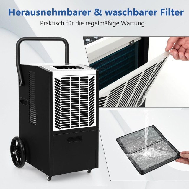 Costway 66L Αφυγραντήρας με Χρονοδιακόπτη 24Ω, Αυτόματη Απόψυξη & Ε...