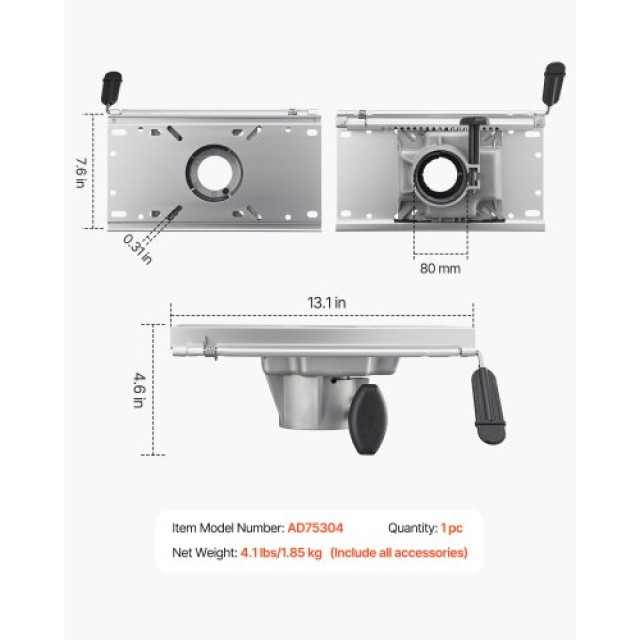 VEVOR Ρυθμιζόμενη Βάση Καθίσματος Βάρκας Μετακινούμενη Εμπρός και Π... VEVOR Ρυθμιζόμενη Βάση Καθίσματος Βάρκας Μετακινούμενη Εμπρός και Π...