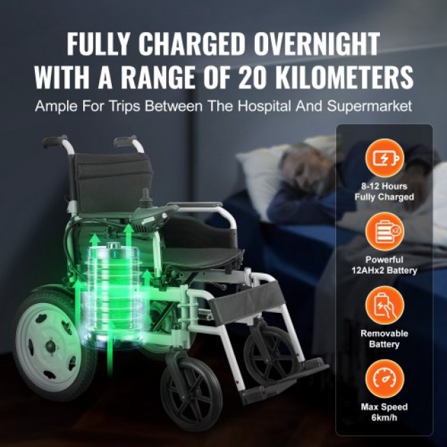 Ηλεκτρικό Πτυσσόμενο Αμαξίδιο VEVOR 120kg  DDLY300LBS17XVGF9V2