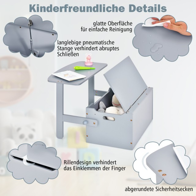 Costway  Παιδικό Σετ Δραστηριοτήτων 3 σε 1 με Αποθηκευτικό Χώρο (54...