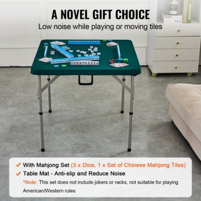Φορητό Τραπέζι Mahjong VEVOR με Πλακίδια και Ζάρια  SDMJZBSZSMJZ336P1V0