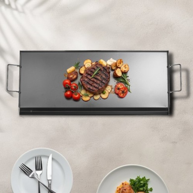 VEVOR Επίπεδη Σχάρα 32x14 Carbon Steel BBQ Grill Pan DCJPTG3214INVT...