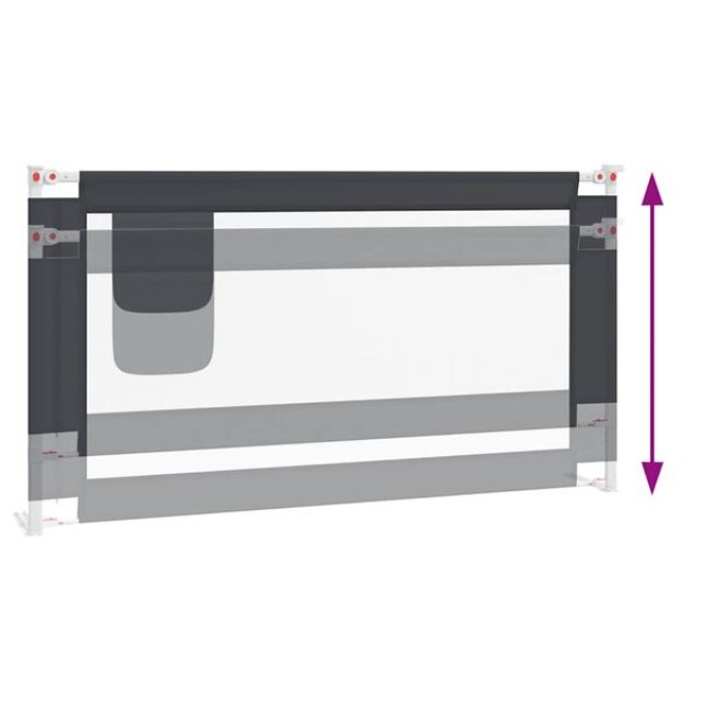vidaXL Μπάρα Κρεβατιού Προστατευτική Σκούρο Γκρι 160x25 εκ. Υφασμάτ... vidaXL Μπάρα Κρεβατιού Προστατευτική Σκούρο Γκρι 160x25 εκ. Υφασμάτ...