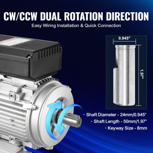 VEVOR Ηλεκτρικός Κινητήρας 1.1KW 2800RPM 220~240V  TYJLIECDJ345B4GZQV7
