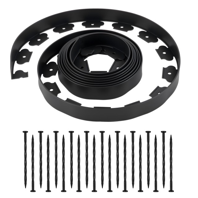 VEVOR Ευέλικτο Πλαστικό Όριο Κήπου 600x5 cm με 120 Καρφιά SLPZ20FT2...