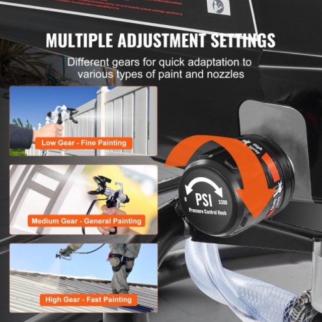 VEVOR Ηλεκτρικό Πιστόλι Βαφής 950W 3000PSI για Εσωτερικούς & Εξωτερ...
