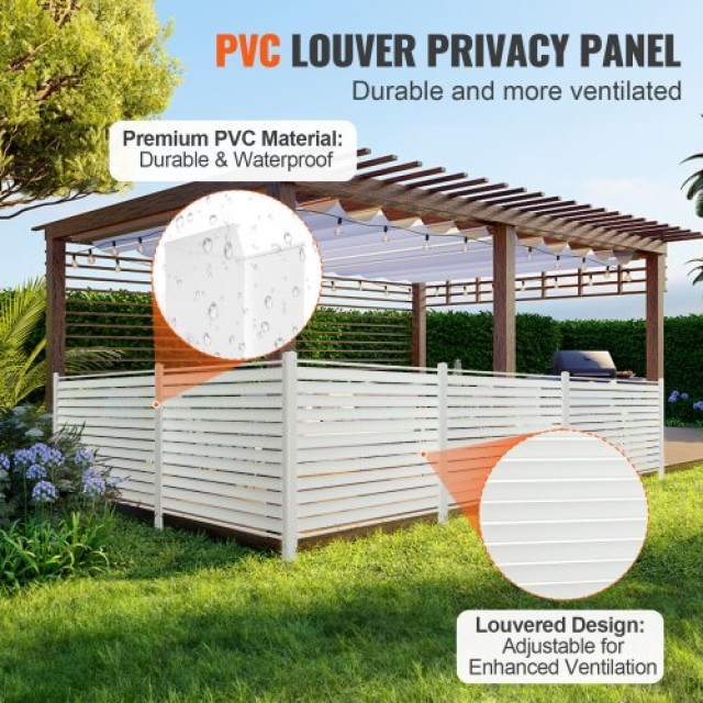 Πάνελ Ιδιωτικότητας Βινυλίου 48x48 VEVOR (2 Τεμάχια)  PVCYSWLMB48X1YA2SV0