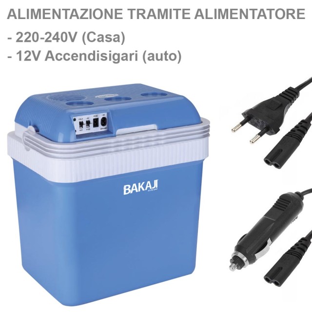 BAKAJI  Ηλεκτρικό Ψυγείο 24Lt 12V 220V Σπίτι Αυτοκίνητο Τροχόσπιτο Ψυγείο Λειτουργία Ζεστό Κρύο  02828469