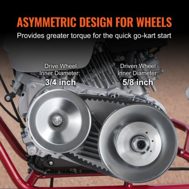 VEVOR  Συμπλέκτης 2000 RPM για Κινητήρα 2-8 HP με Λαστιχένιο Ιμάντα...