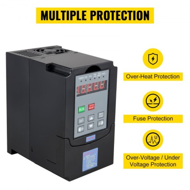 VEVOR Μετατροπέας Συχνότητας 5.5KW 220V για Έλεγχο Ταχύτητας Κινητήρα  BPQ5.5KW000000001V7