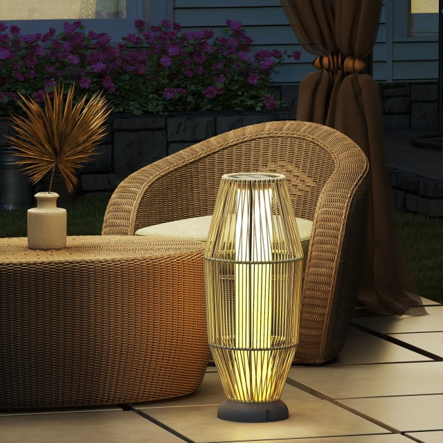 Outsunny Λάμπα Κήπου LED, Ø26x72 εκ., Γκρι B30-065V00GY