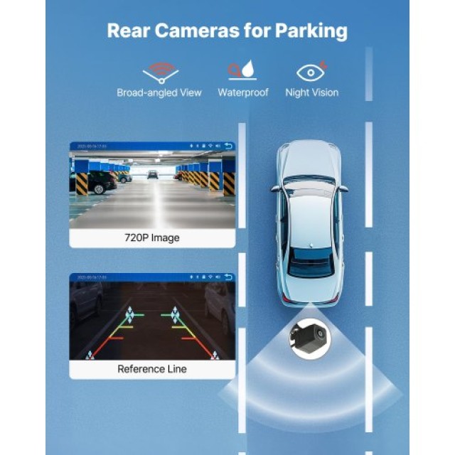 VEVOR Ράδιο Αυτοκινήτου Με Οθόνη Αφής CarPlay 9 Backup Camera CZZKP...