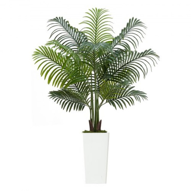 VEVOR Διακοσμητικός Τεχνητός Φοίνικας  Areca  ύψους 152,4 cm με λευ...