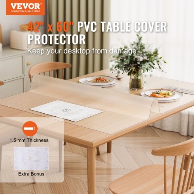 VEVOR Προστατευτικό Τραπέζι 42x60cm Πλαστικό 1.5mm Ματ  ZFXPVCZB42X6F49BKV0