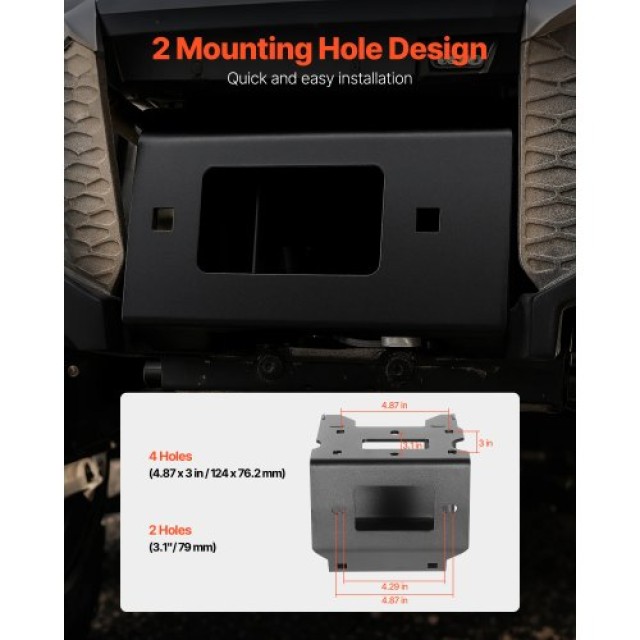 VEVOR Στήριγμα Βίντσι Ρυμουλκούμενου για Polaris Sportsman (2009+) ...