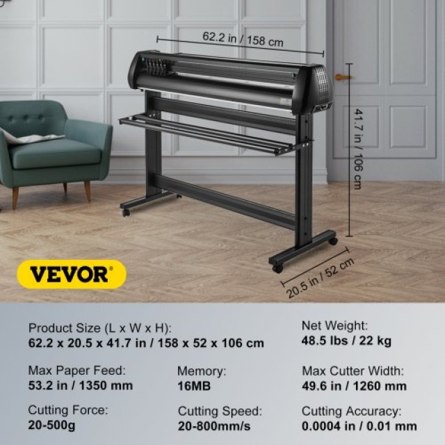 VEVOR Κοπτικό Βινυλίου 53 με Λογισμικό SignMaster για Windows  KZJHSOCSK1350FZ9JV2