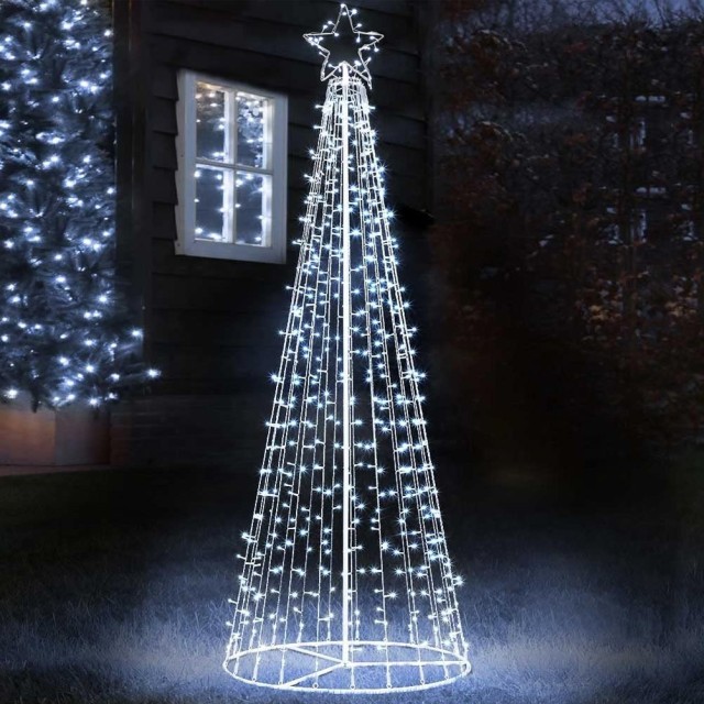 BAKAJI  Φωτεινό Χριστουγεννιάτικο Δέντρο 224cm 592 LED Ψυχρό Λευκό ...