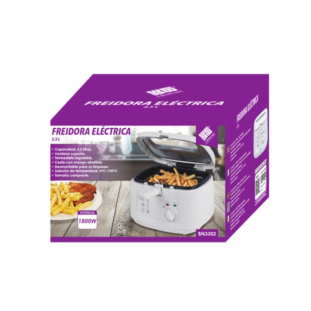 Φριτέζα Αέρος - AirFryer 2,5lt 1800W Λεύκο BN3302 GEM