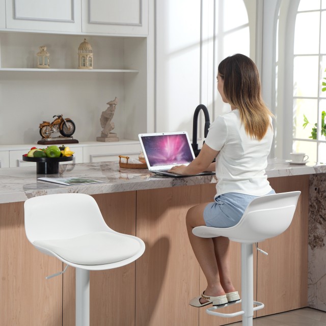 HOMCOM Σετ 2 Σκαμπό Μπαρ με Πλάτη, Ρυθμιζόμενο Ύψος, Περιστρεφόμενο... HOMCOM Σετ 2 Σκαμπό Μπαρ με Πλάτη, Ρυθμιζόμενο Ύψος, Περιστρεφόμενο...