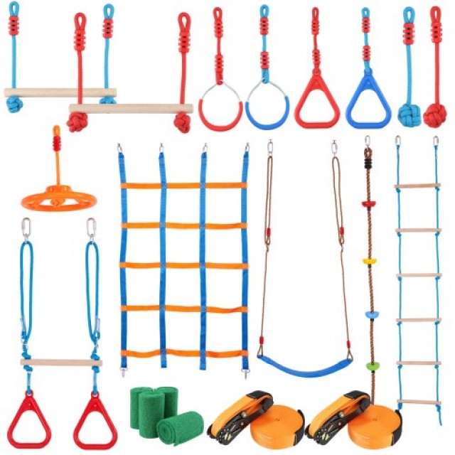 Πίστα Ninja Warrior 2x60 ft με 14 Εμπόδια για Παιδιά - VEVOR  RZX602YC14J0XSOTOV0