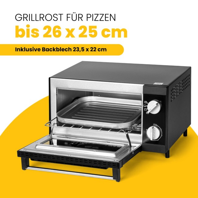 Ηλεκτρικό Φουρνάκι Πίτσας 12lt 1000W Μαύρο MPO3520 Clatronic
