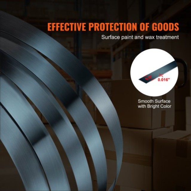 VEVOR Ταινία Συσκευασίας Χάλυβα 1/2 x 330 1100 lbs  BZKZDGD12YC3N0L4FV0