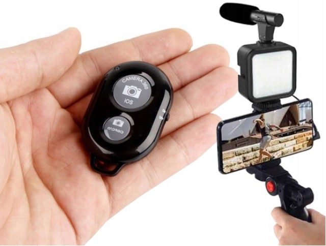 Vlogging Kit με Τρίποδο, Μικρόφωνο και Βάση Κινητού για Καταγραφή Β...