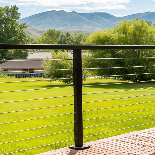 VEVOR Συνδέτες Κάγκελου 3.9x1.8x0.8 ίντσες σε Μαύρο Ματ για Οριζόντ...