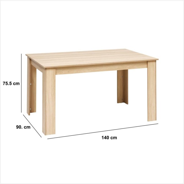 5FIVE Simply smart Τραπεζαρία για 6 Άτομα Abana 140x90x75,5 εκ.  Αν...