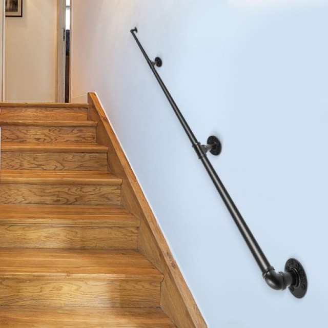 VEVOR Χειρολισθήρας Σκάλας 11FT, 440LBS, Βιομηχανικός Χειρολισθήρας από Χάλυβα για Εσωτερικό/Εξωτερικό Χώρο  TZBGSLTFSGY11V3QFV0