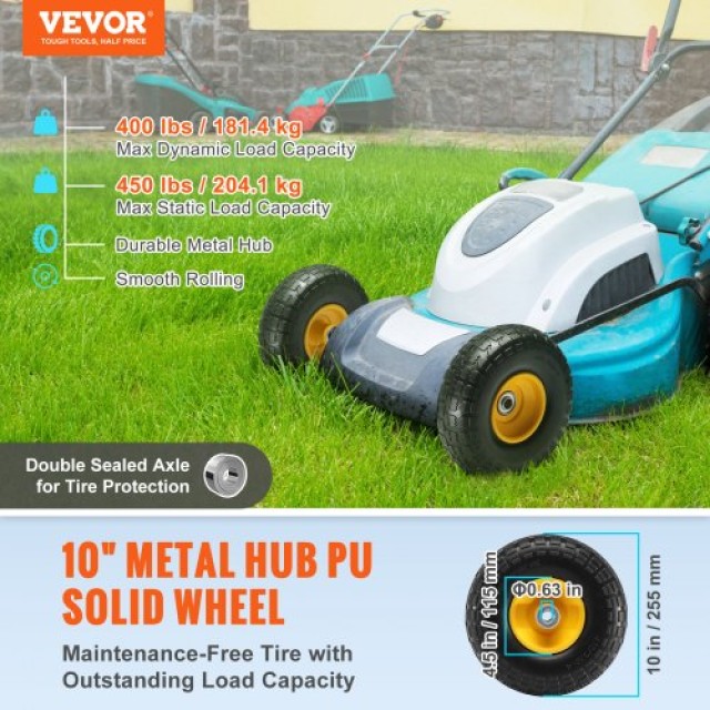 VEVOR Στερεά Ελαστικά PU Run-Flat 10 2-Πακ 400 lbs  FPLJAZPU400LBUE...