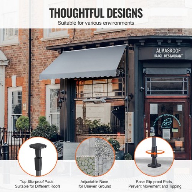 VEVOR  Τέντα Βεράντας 138x47 Αναδιπλούμενη με Μανιβέλα SSSZYPHSLZS1...