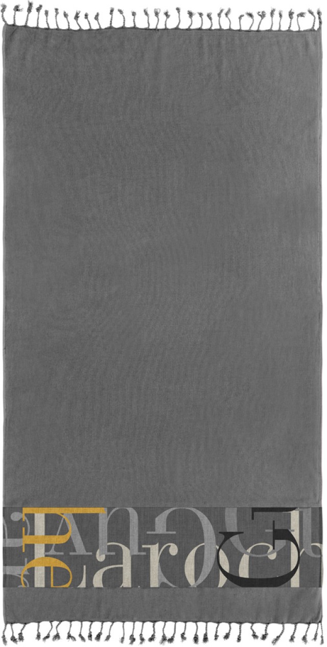 Guy Laroche Πετσέτα Θαλάσσης - Παρεό Pestemal 25 Anthracite 90x170 ...