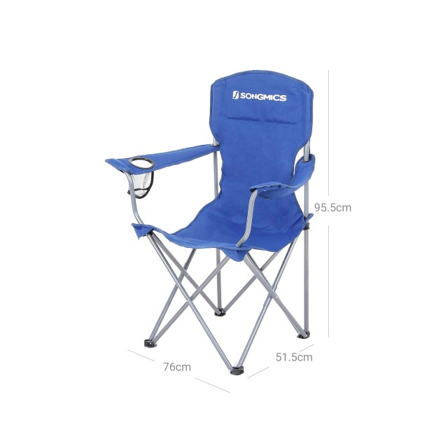 SONGMICS Σετ 2  Πτυσσόμενες Καρέκλες Camping  - Μπλε,60 x 60 x 110 εκ.,GCB08BU 