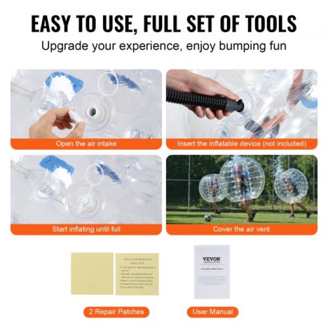 VEVOR Φουσκωτές Μπάλες Σύγκρουσης 2-Pack, 1.2M για Έφηβους  QSNKCQPPQZJ4LJ1T5V0