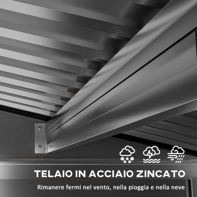 Outsunny Steel Garden υπόστεγο με αεραγωγούς και κλειδαριά, 1,9x1,3...