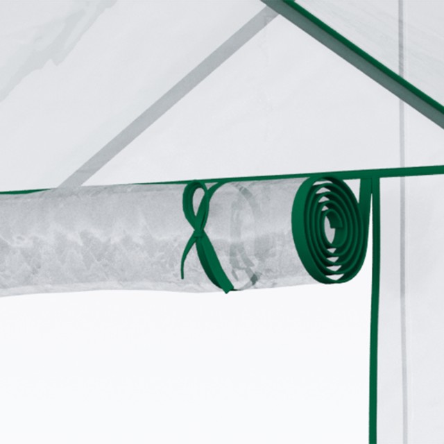 Outsunny Garden Greenhouse σε Αδιάβροχο και Anti UV PE με εξαρτήματα τοποθέτησης, 142x73x195cm - Πράσινο 845-139V01