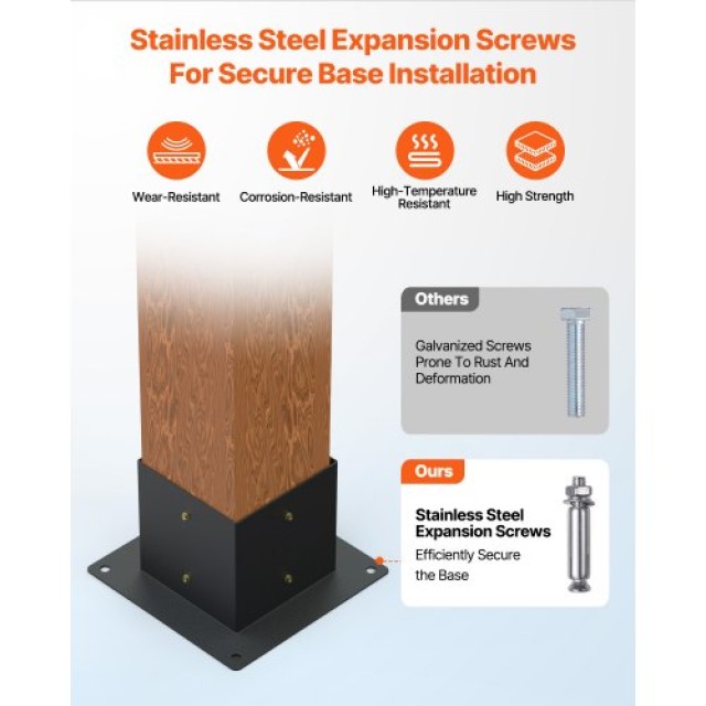 VEVOR Σετ 4 Βάσεων και 4 Γωνιακών Βραχιόνων 3 Κατευθύνσεων για Πέργ...