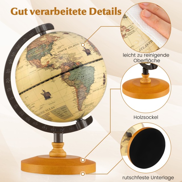 Costway Υδρόγειος Σφαίρα 14 εκ. με Ξύλινη Βάση και Μεταλλικό Πλαίσι... Costway Υδρόγειος Σφαίρα 14 εκ. με Ξύλινη Βάση και Μεταλλικό Πλαίσι...