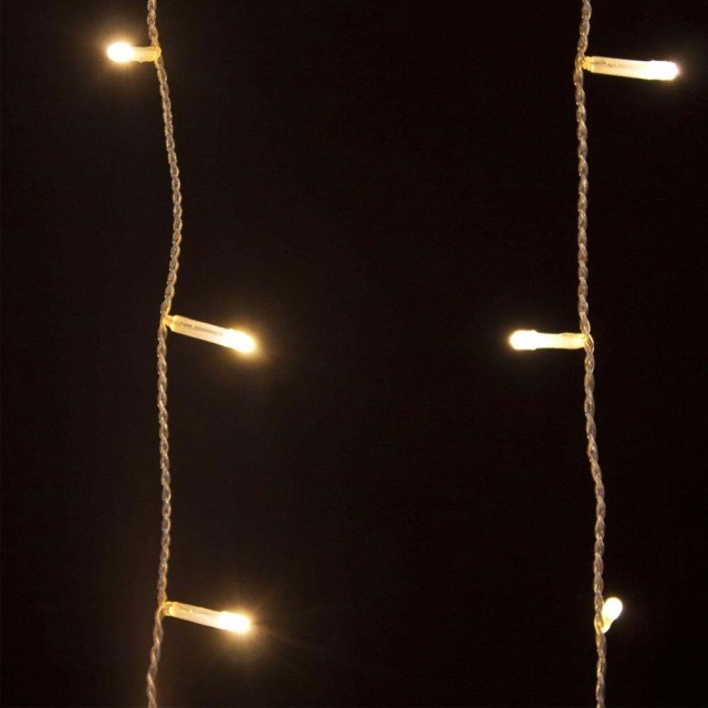 BAKAJI Φωτεινή Γιρλάντα Χριστουγεννιάτικη 96 LED Ζεστό Λευκό Φως 3 ...