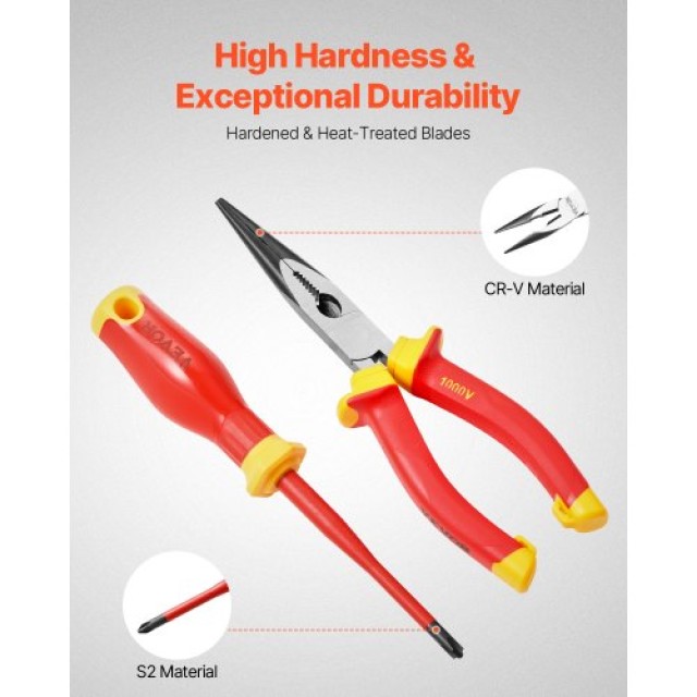 VEVOR 50-Piece Σετ Μονωμένων Κατσαβιδιών για Ηλεκτρολόγους 1000V JY... VEVOR 50-Piece Σετ Μονωμένων Κατσαβιδιών για Ηλεκτρολόγους 1000V JY...