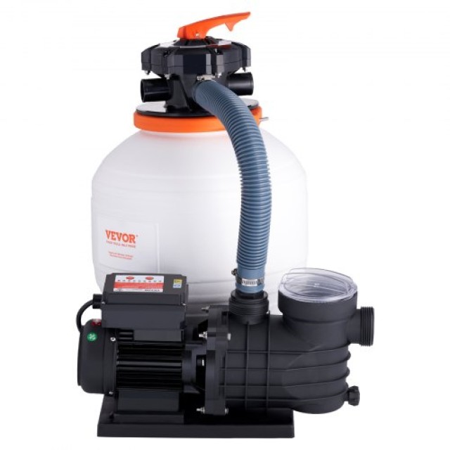 VEVOR Αντλία Φίλτρου Άμμου Πισίνας 14 0.75HP 450W με 6-δρόμων Βαλβί...