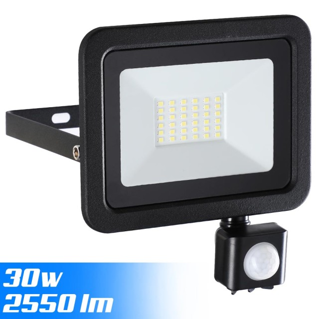 BAKAJI Εξωτερικός Προβολέας LED 30W 2550lm με Αισθητήρα Κίνησης Υψη...